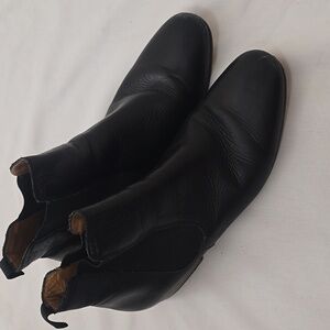 Boemos Italy Vero Cuaio Black Leather Slip On Stretch Ankle Boot Women 40 9.5